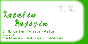 katalin mojszin business card